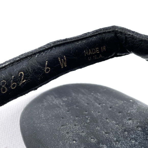 SAS Faux Snakeskin Black Leather Sandals - Picture 7 of 7